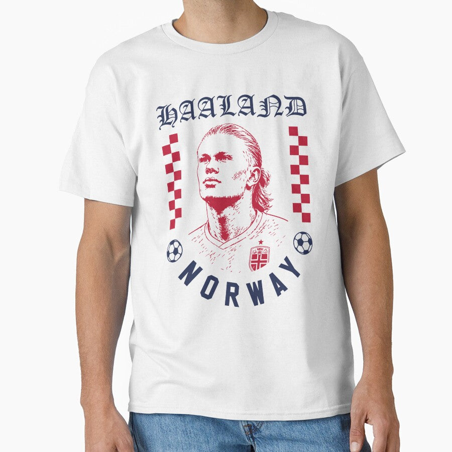 Erling Haaland Norway Football Design Goal Machine World Cup Soccer Fan Art by Tattee