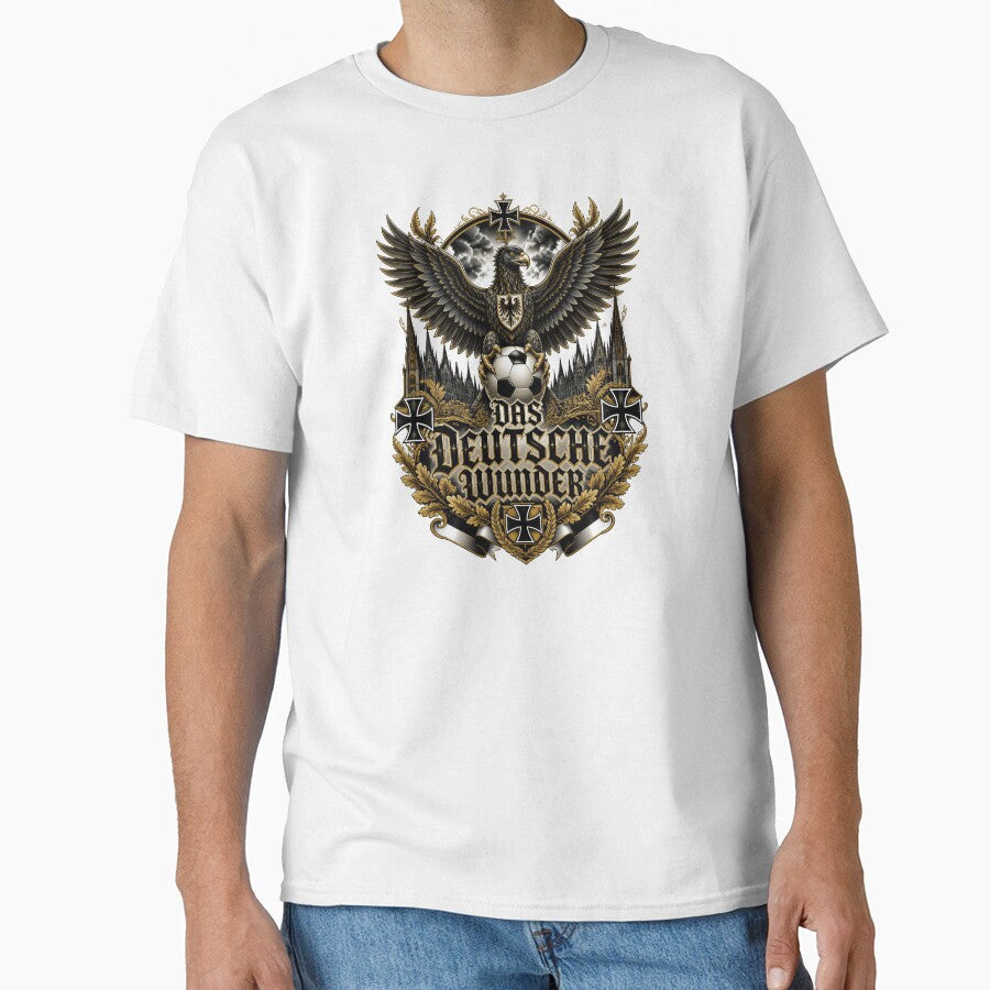 Germany Soccer Eagle - Das Deutsche Wunder  Vintage German Football Fan T-Shirt by 18-30