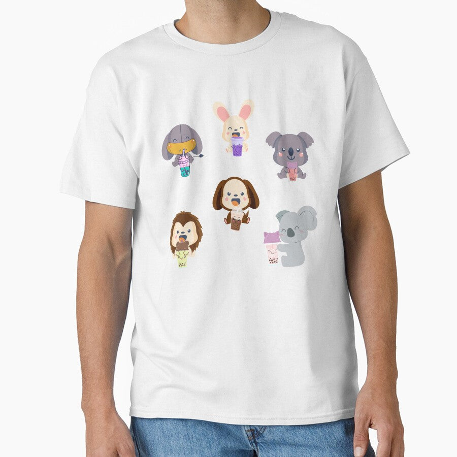 Kawaii Animal Boba Tea cute elephant rabbit koala monkey lion by 0umStore