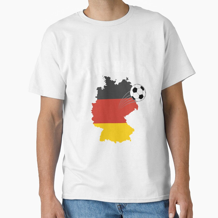 Deutschland Football Map - German Flag Soccer by TravelScientist