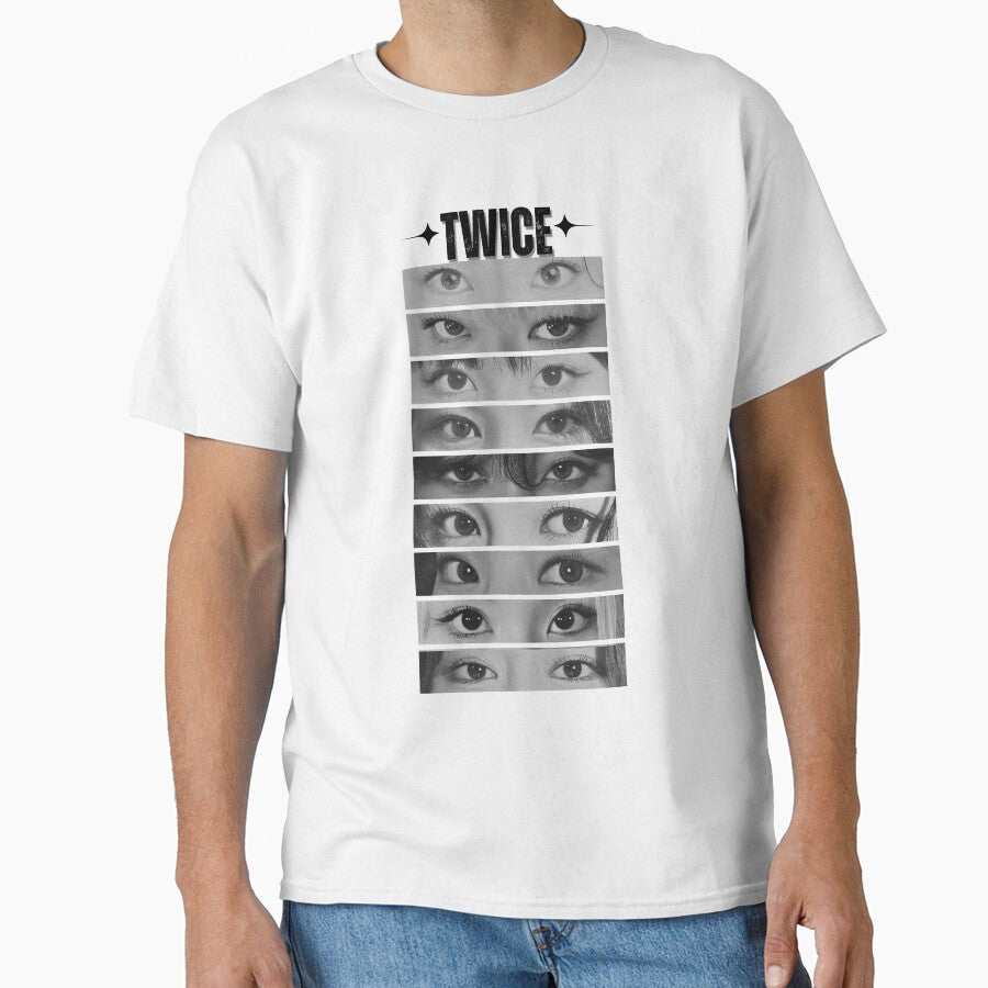 TWICE Eyes Kpop Girl Group Black And White Collage Design K-music south koreanCollage Cozy Y2K Vintage Design by HELL0WBELLO