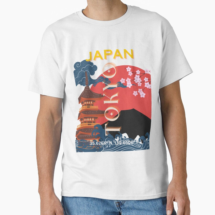 Tokyo Japan Travel Art, Retro Travel Art by Magic Love Art Print