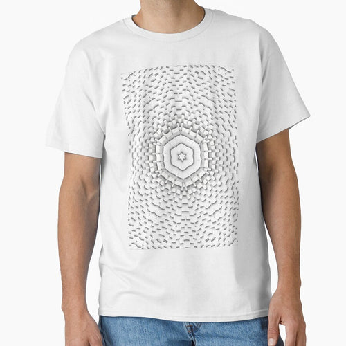 3D Grayscale Hexagon Geometric Art by ThatKrisGuy