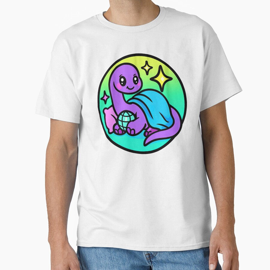 Cute Brontosaurus, Brontosaurus Cute, Y2k Style Art by graphic-genie
