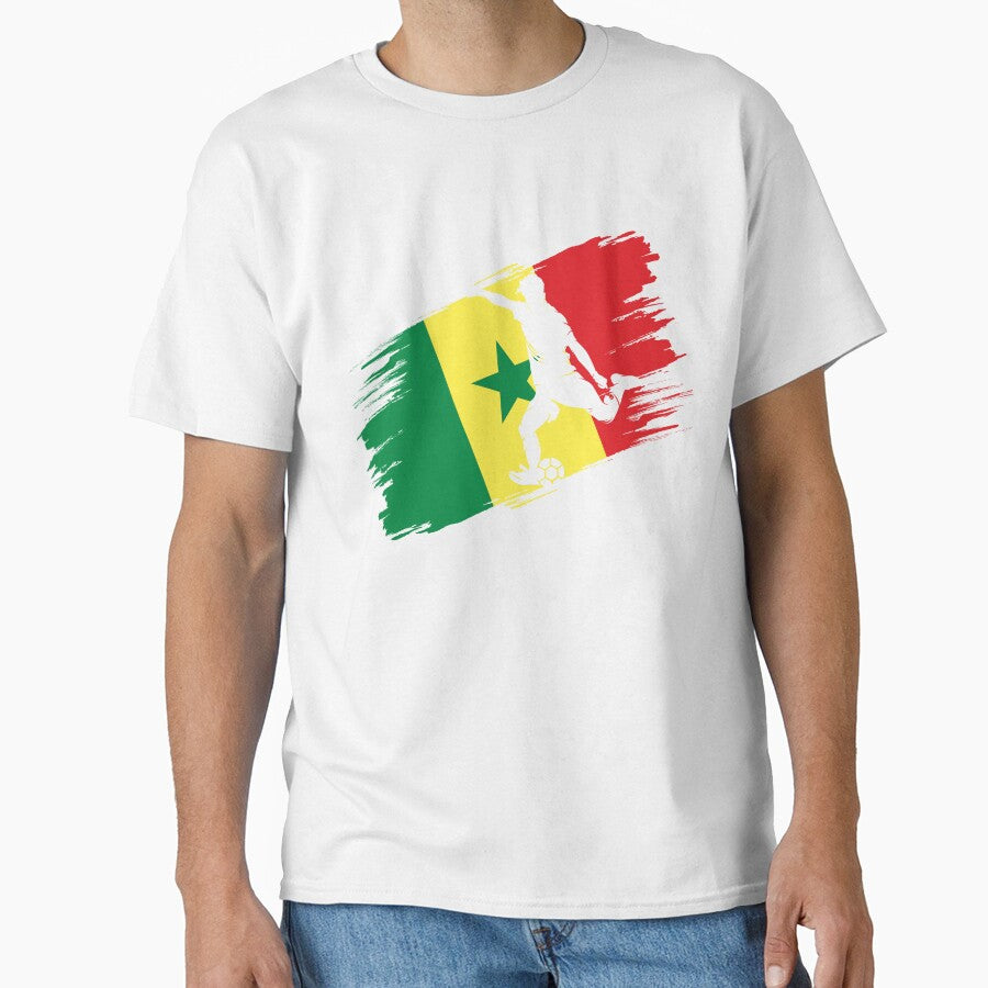 Senegal Flag Football Soccer Fan Jersey by xtocky