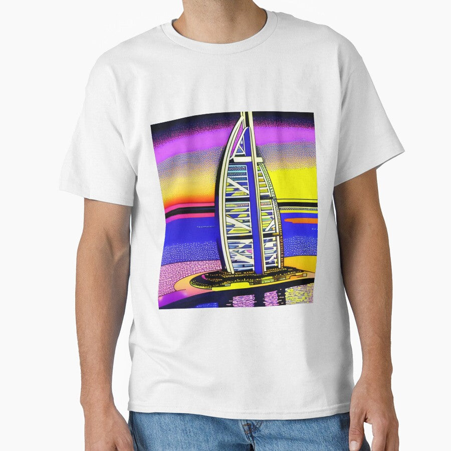 The luxurious Burj Al Arab in retro style by imagenia