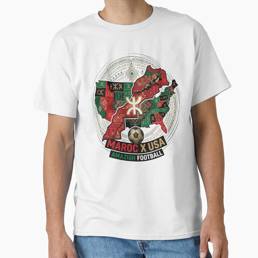 Berber Amazigh Symbol Morocco USA Soccer Shirt by colkashop ⭐⭐⭐⭐⭐