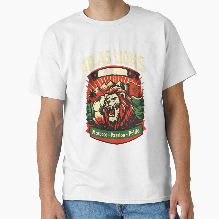 Atlas Lions Forever Morocco Football Sticker | Moroccan Soccer Fan Pride Gift by sosservice