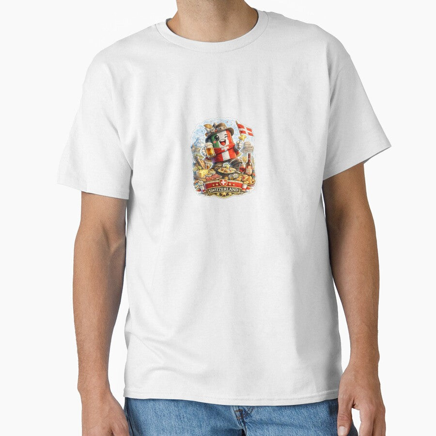 Switzerland Football Fan Mascot Sticker | Cute Swiss Culture & Soccer Supporter Design by Julianto Tri Rizki