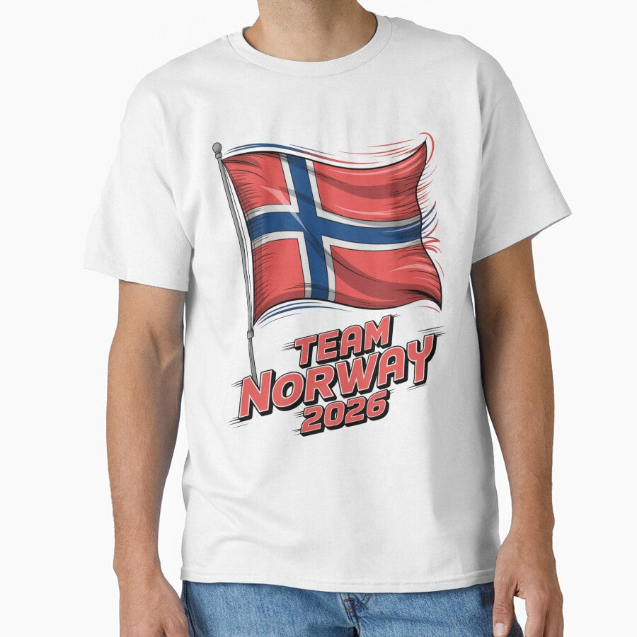 Team Norway 2026  Soccer Fan T-Shirt V3 by DBWStudios