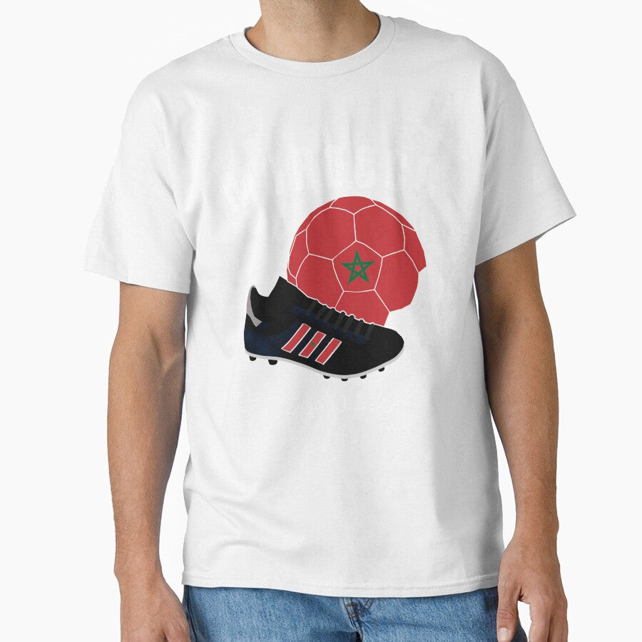 Soccer Morocco Flag T-Shirt Cool Football Jersey Gift Tee by BCNDesign