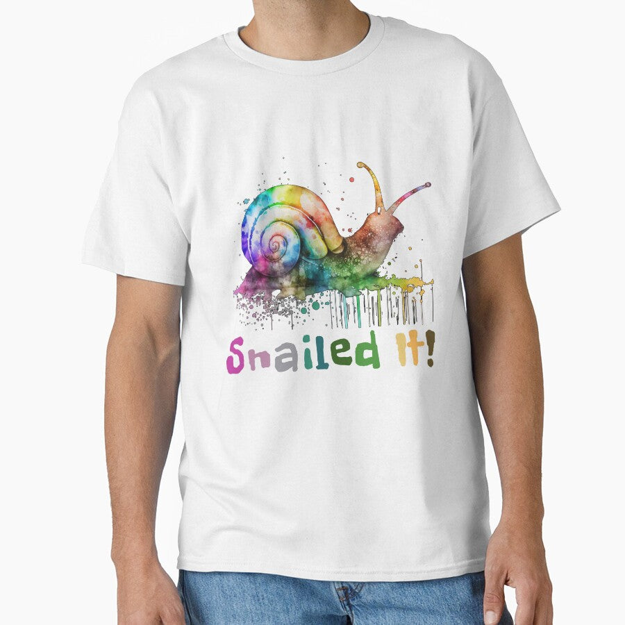 Cool Snail Rainbow Colors Snailed It  Funny slogan with Snail by GENESIS-POD