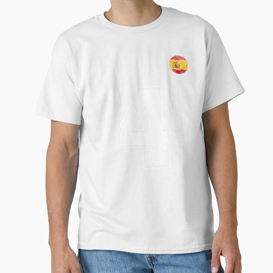 Spain Soccer Number 4 Vintage Sports Fan by KristenosNehk