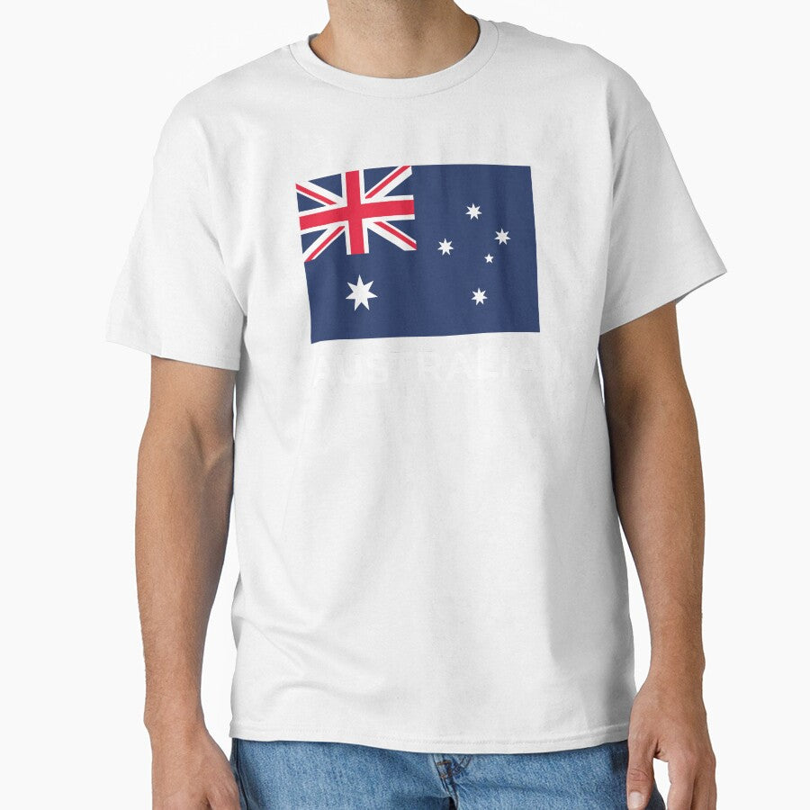 Australia Flag With Text (On Black) by STUDIO-72