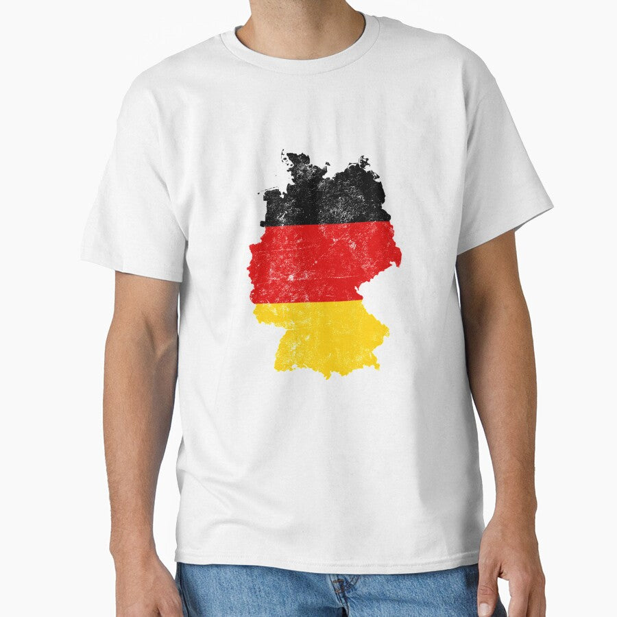 Germany Flag Map tshirt distressed vintage by farhanhafeez
