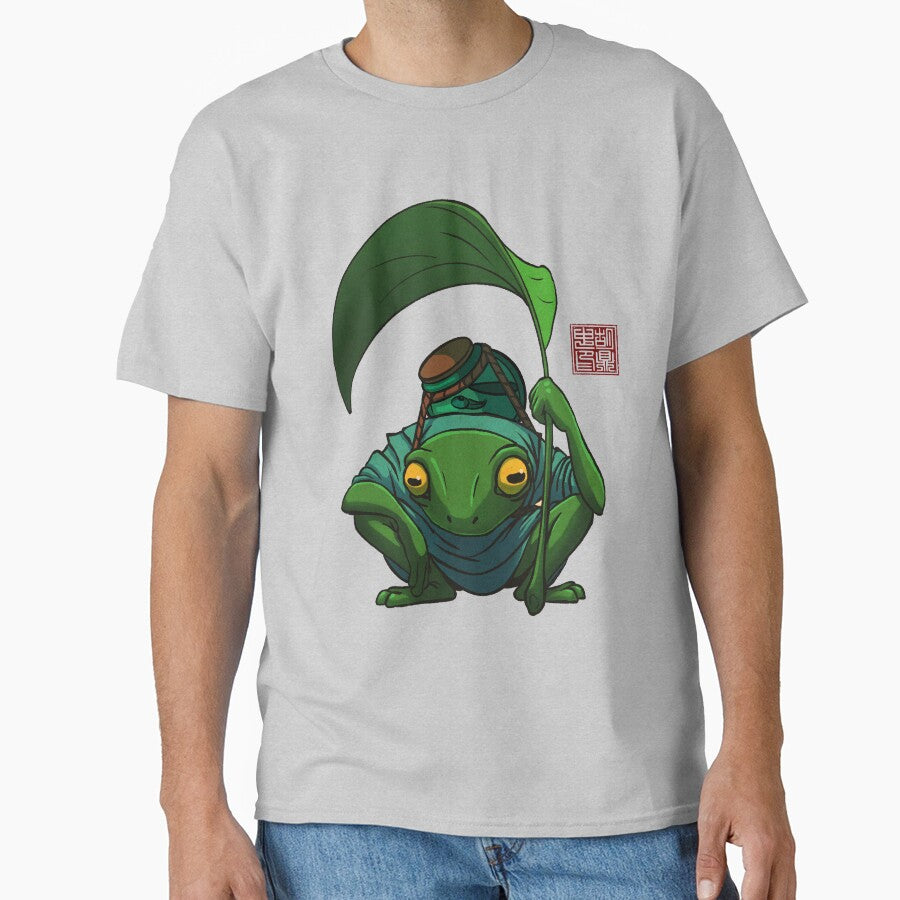 A Frog and His Son Inspecting by DingHuArt
