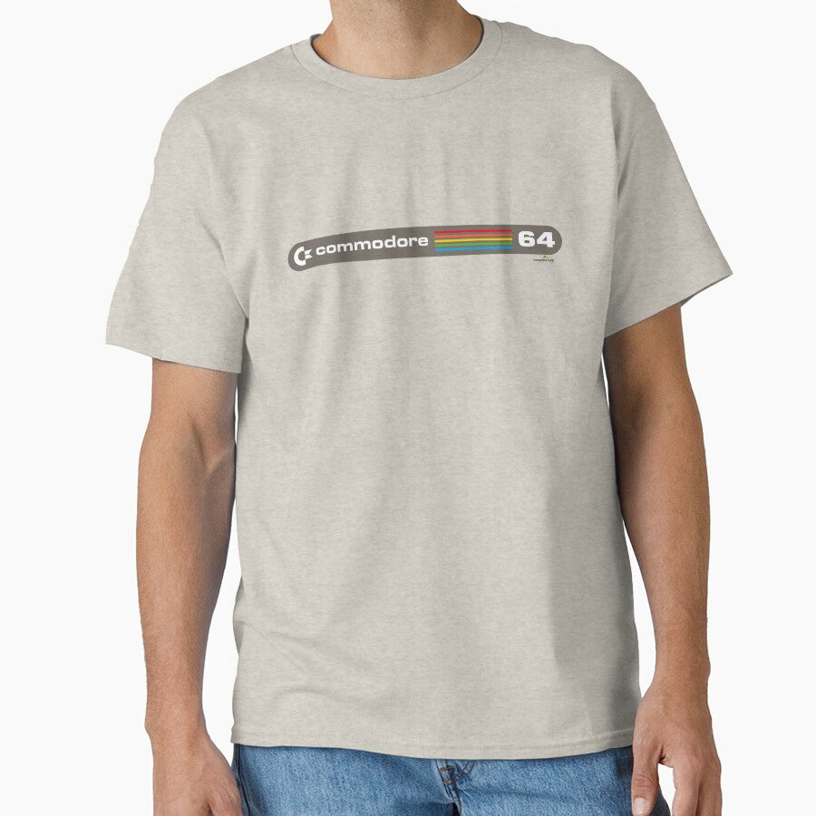 Commodore 64 rainbow logo C64 Sticker TShirt 01 by OuterShellUK