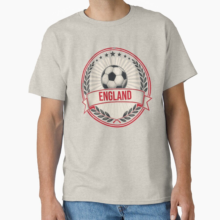 England Vintage Soccer Crest — Retro English Football Badge Fan Emblem by icemanphotos