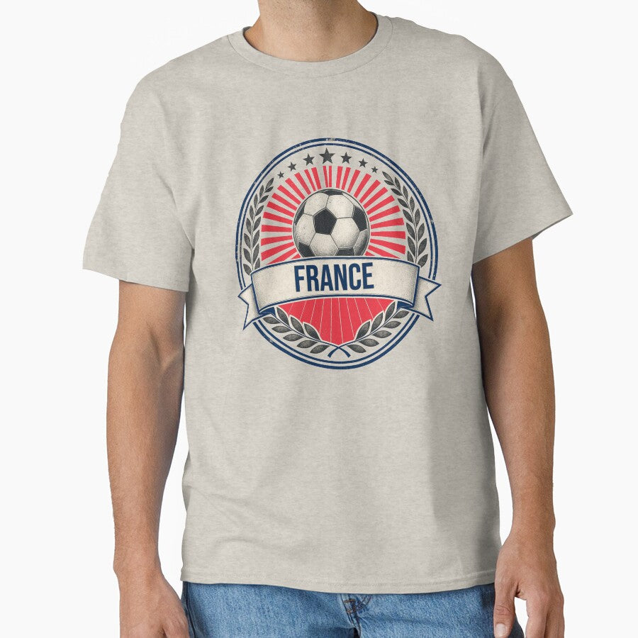 France Vintage Soccer Crest — Retro French Football Badge Fan Emblem by icemanphotos