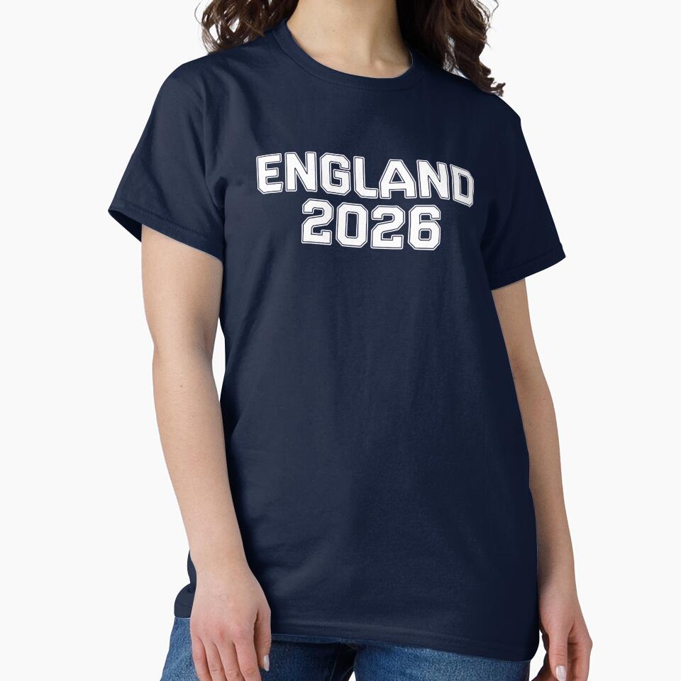 England 2026 World Cup (White with Navy & White Outline) by STUDIO-72