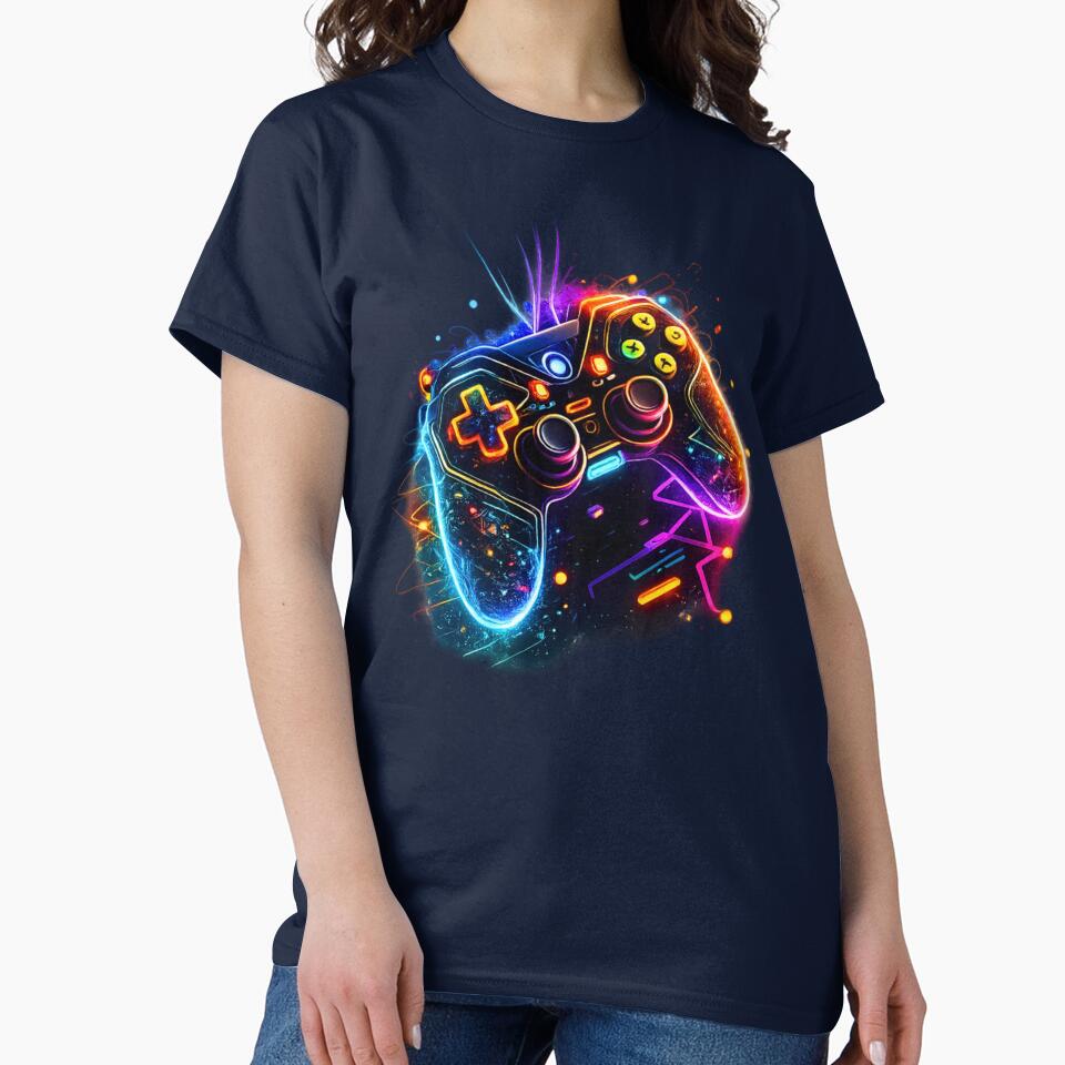 Game On Gaming Controller Neon Design by Gezonde-Voeding