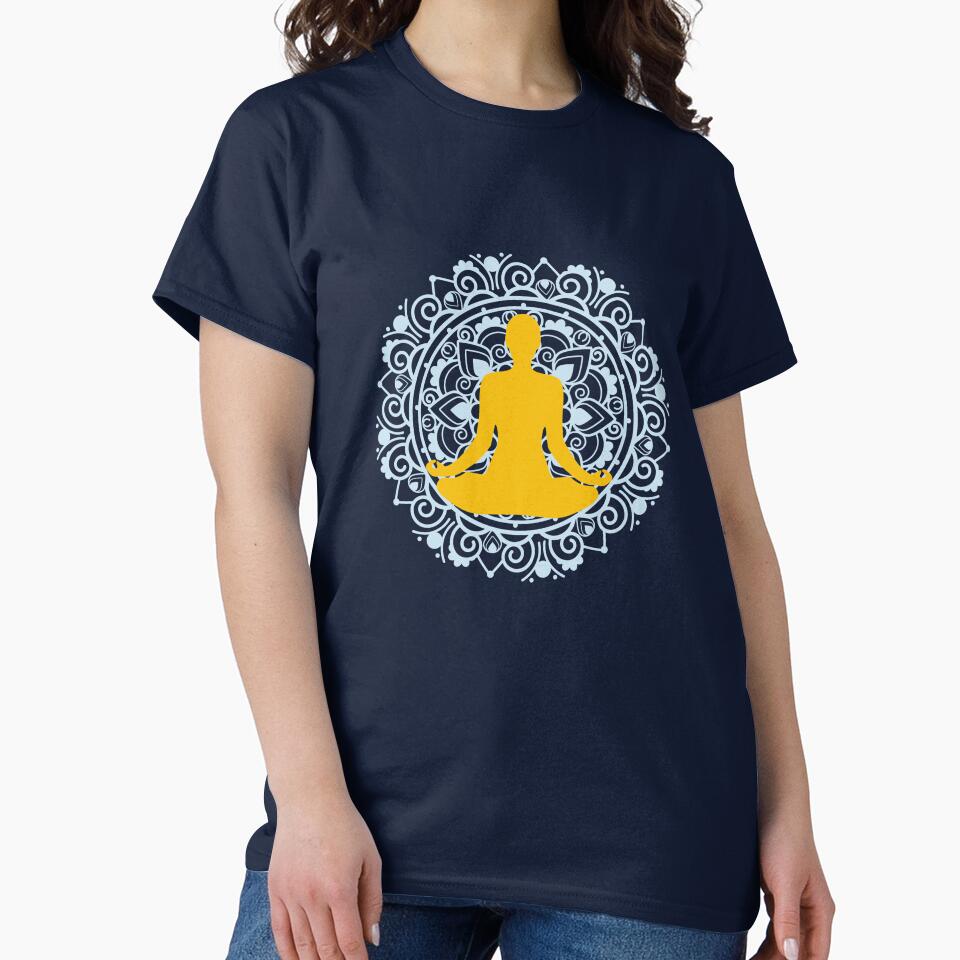 Yoga padmasana pose Mandala by Khushi Graphics