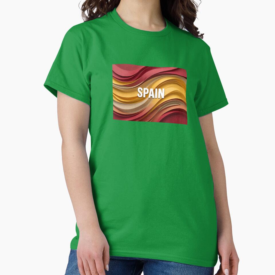 Spain Football Wave Design | Spanish Soccer Fan Minimal Artwork by Adham2001