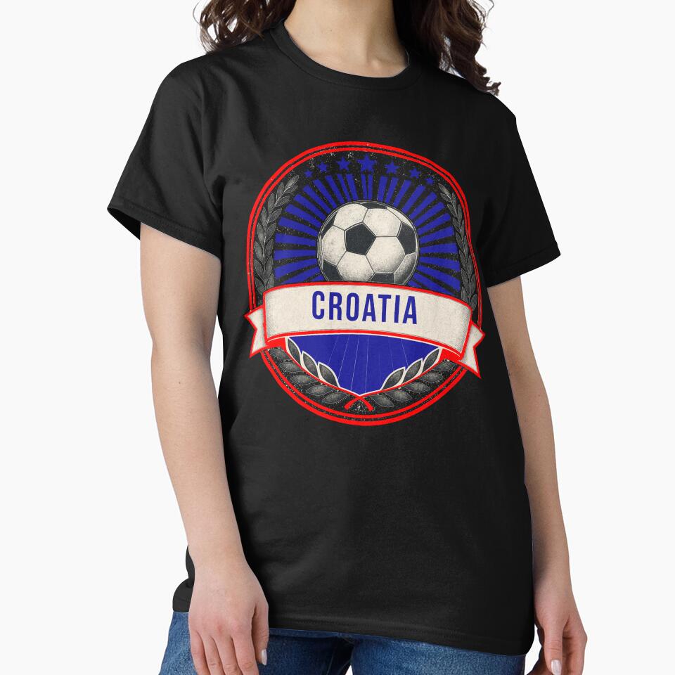 Croatia Vintage Soccer Crest — Retro Croatian Football Badge Fan Emblem by icemanphotos