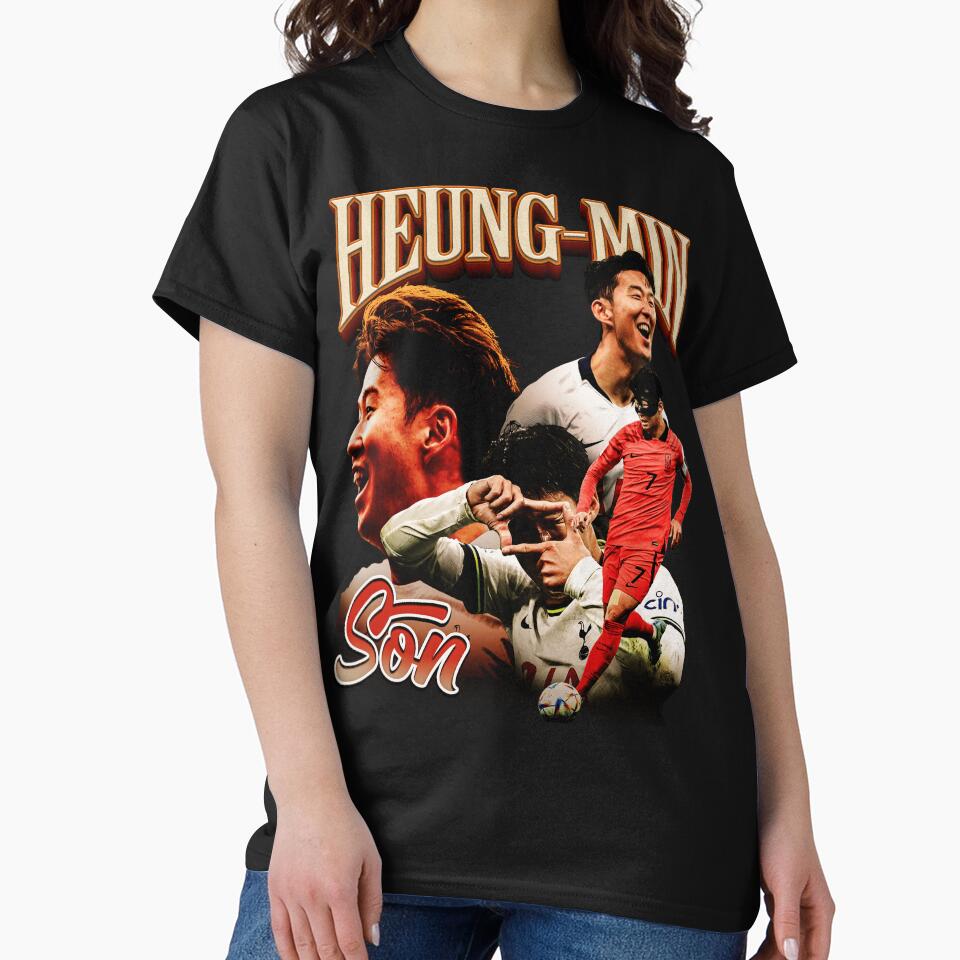 Son Heung Min Vintage Football Bootleg Collage Tottenham Hotspur Legend Y2K by frixkingoutzed
