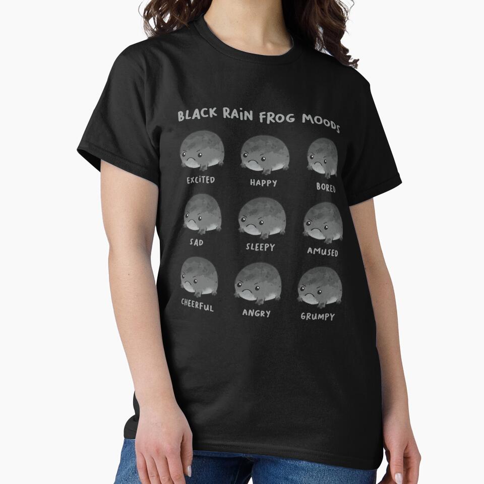 Grumpy Black Rain Frog Moods by CuteCrew