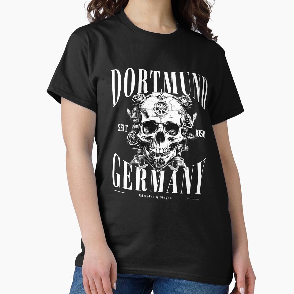 Dortmund Germany lettering with skull by Ecmoprints