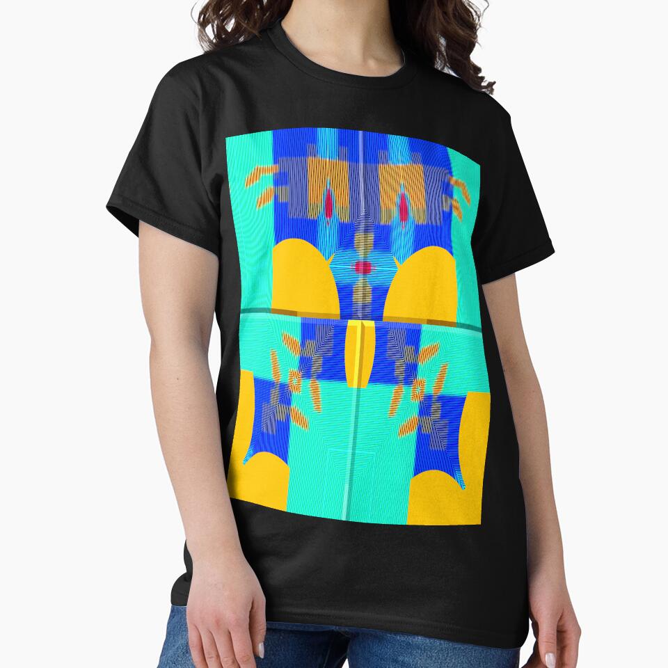Vibrant music abstract geometric minimalist guitar exotic summer blue - sunny gift for guitarists musicians and minimalist music and guitar lover by Ralek