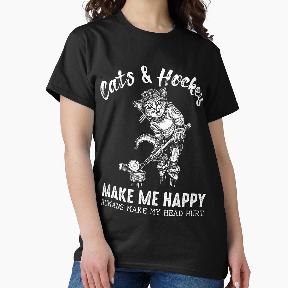 Cat and Hockey Make Me Happy by tantann
