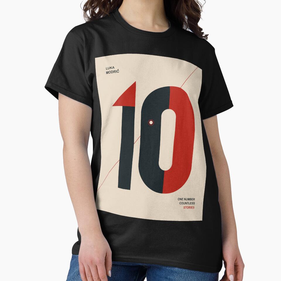 Luka Modrić Number 10 Minimalist Football Poster by Studio pod Burom