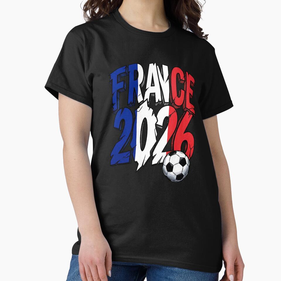 France 2026 Soccer Fan French Flag Colors Football Supporter by Vermanartist