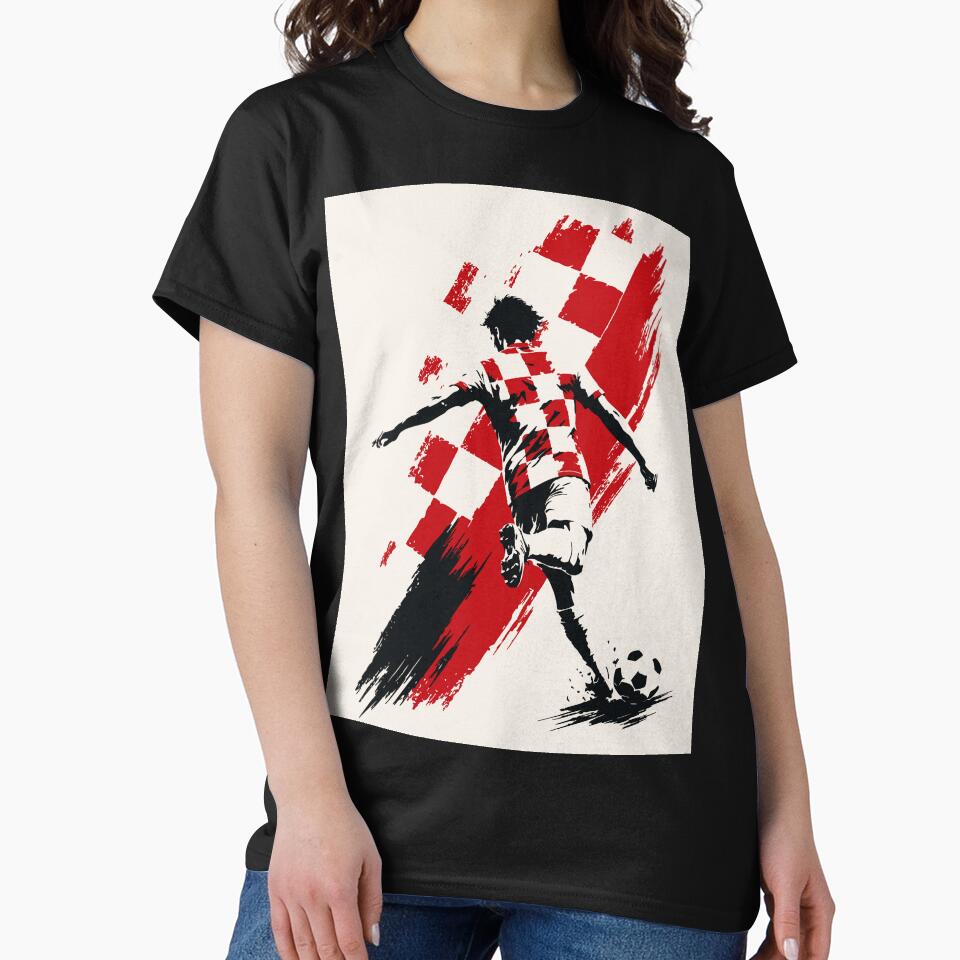 Croatia Football Action Minimalist Print by Studio pod Burom