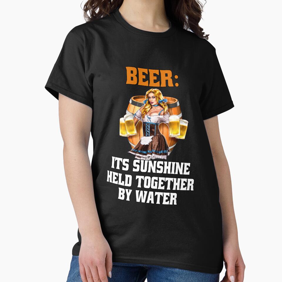 Funny Sarcastic Beer Drinkers Beer: Its Sunshine Held Together By Water by fantasticdesign