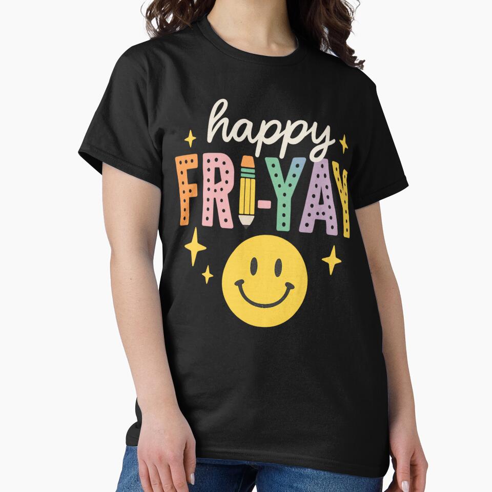 Happy Fri-Yay – Neon Pastel Retro Weekend Design by haitrieuic96