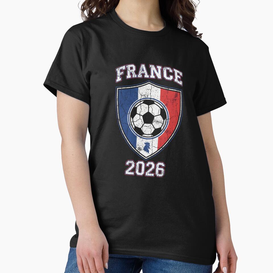 France Football 2026 Vintage Soccer Crest | Retro French Soccer by Imaginationbeyond