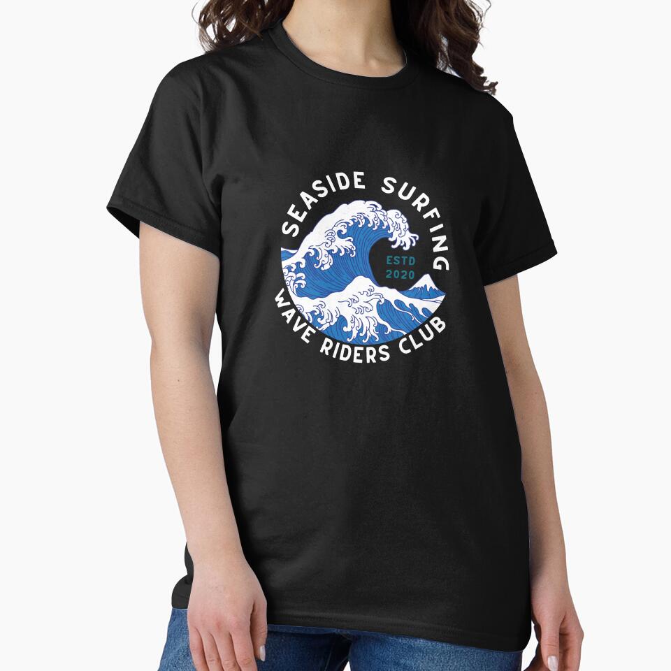 Vintage Art Seaside Surfing Wave Riders Club by FrescoNat