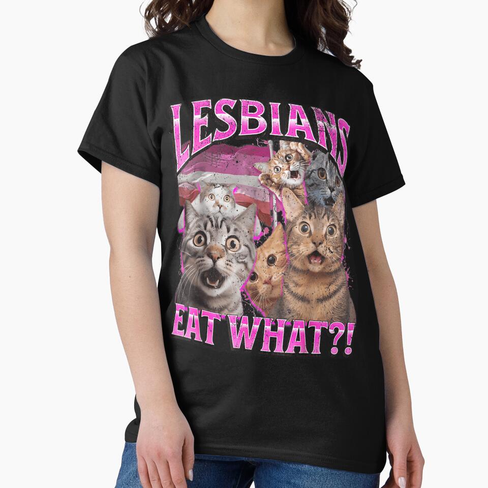 Lesbians Eat What Funny Cat Gay Pride Lgbtq Pun by ShalandrJones7