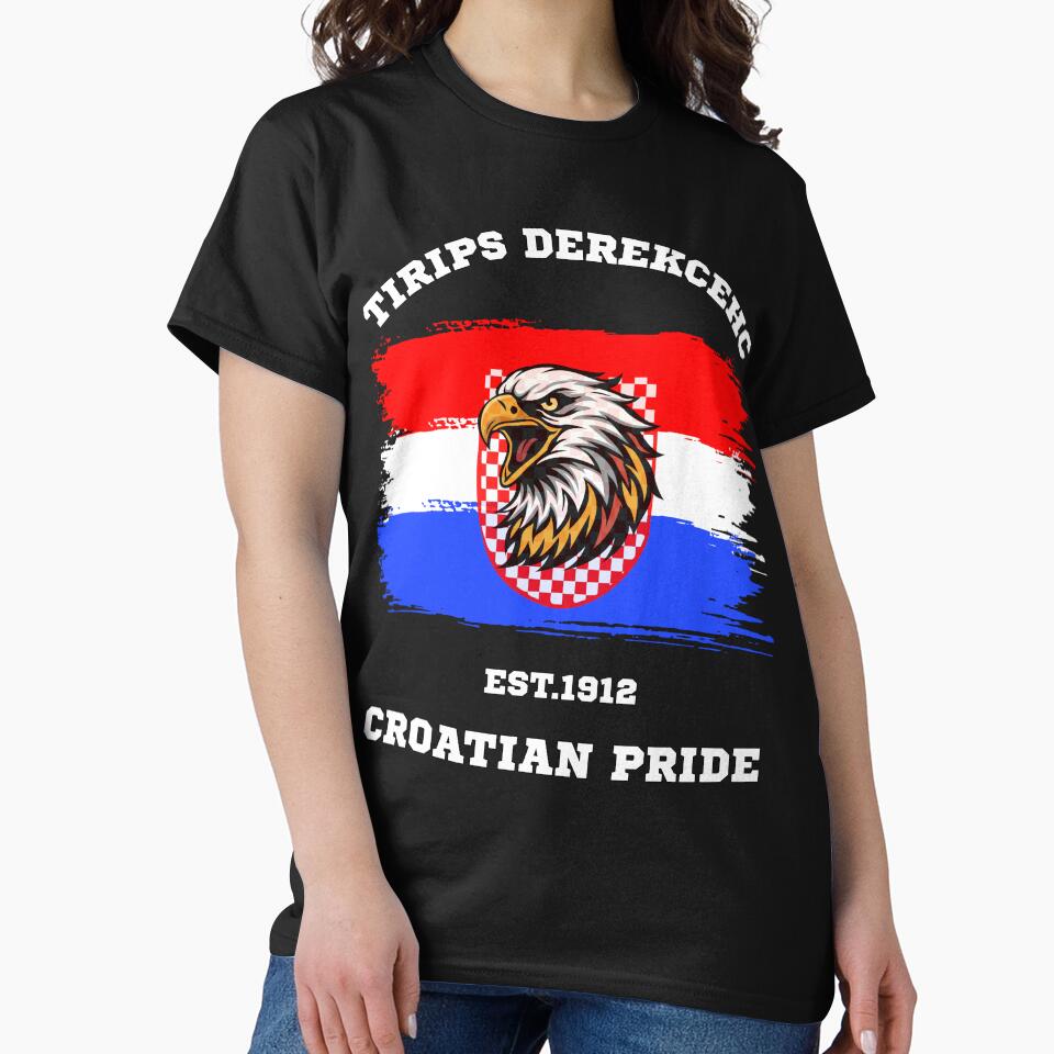Croatia Checkered Spirit Croatian Pride Eagle Graphic by WildTrace