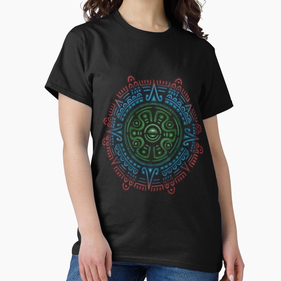 Aztec sun symbol by La Loca