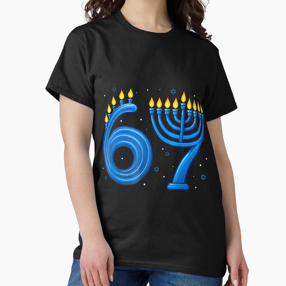 Funny Six Seven 67 Meme Sarcastic Hanukkah Chanukah Men by AileighKyser