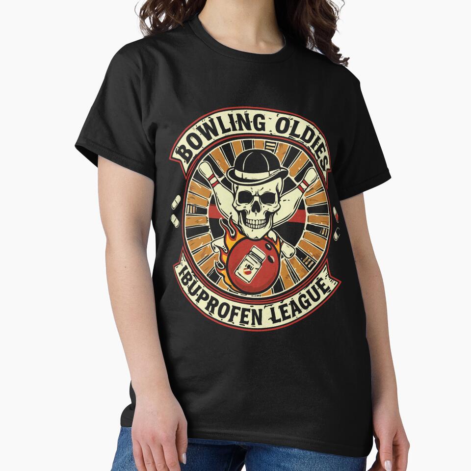 Bowling Oldies Ibuprofen League Funny Senior Ten Pin Bowling by kiralynstration
