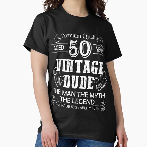 50th Birthday Gift for Vintage Lover Birthday gift Idea Vintage Dude Aged 50 years old by FernaRoje