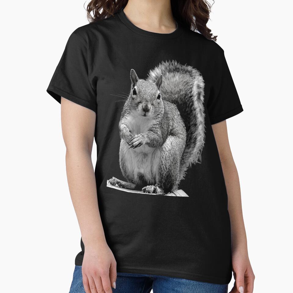 Classic Squirrel - Black and White by WildWoyages