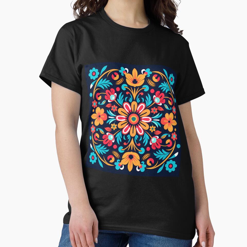 Mexican colorful flower pattern by MyKaiUS