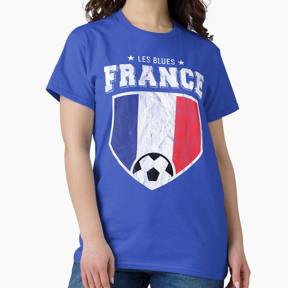 France Football National Flag T Shirt World Soccer Jersey Cup by screenworks