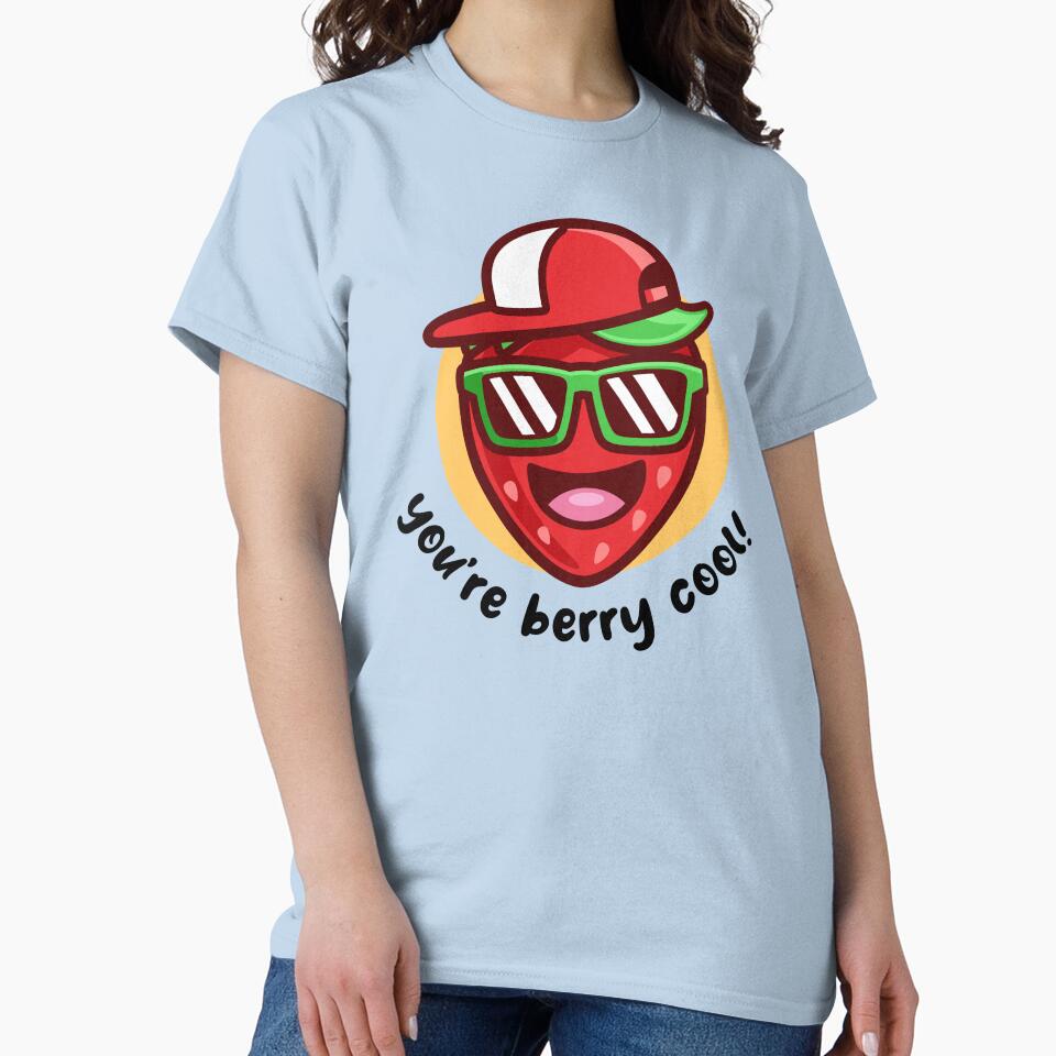You're berry cool strawberry (on light colors) by messy-nessie